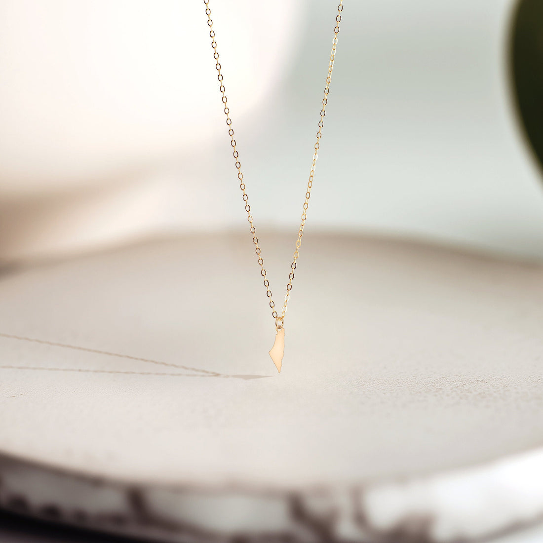 Palestine Map Pendant Necklace