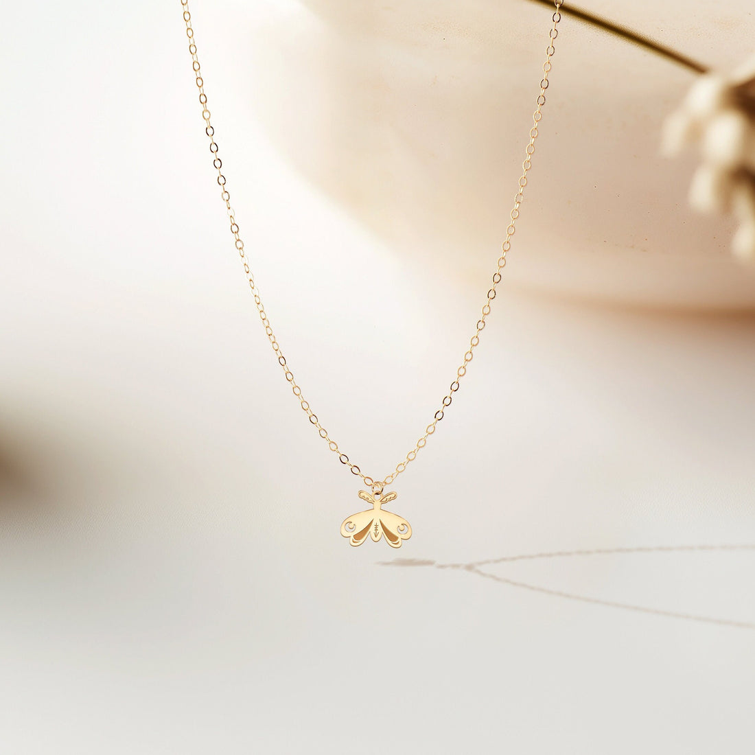 Moth Pendant Necklace