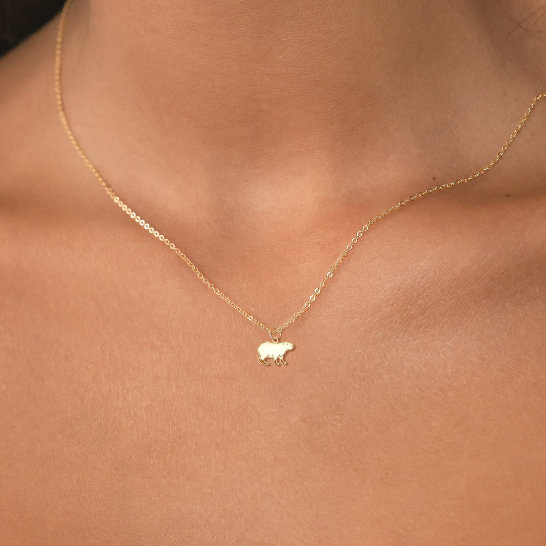 Capybara Pendant Necklace