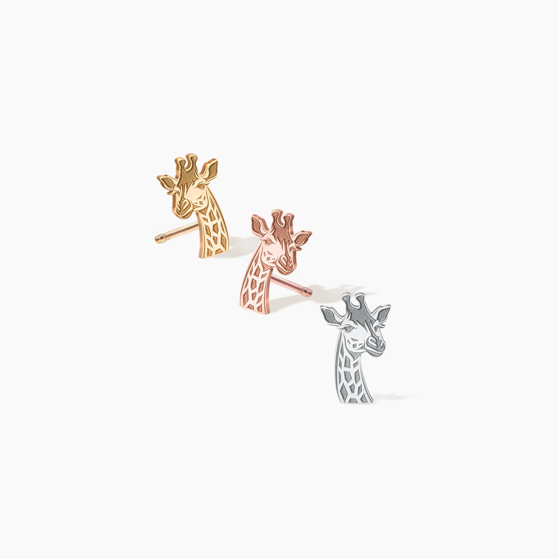 Giraffe Gold Stud Earrings