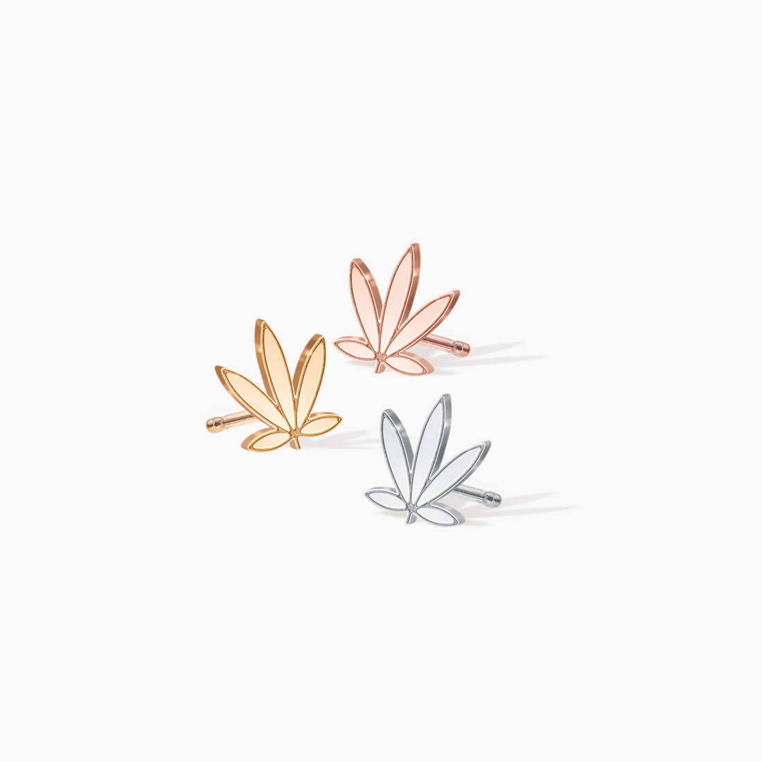 Hemp leaf earrings