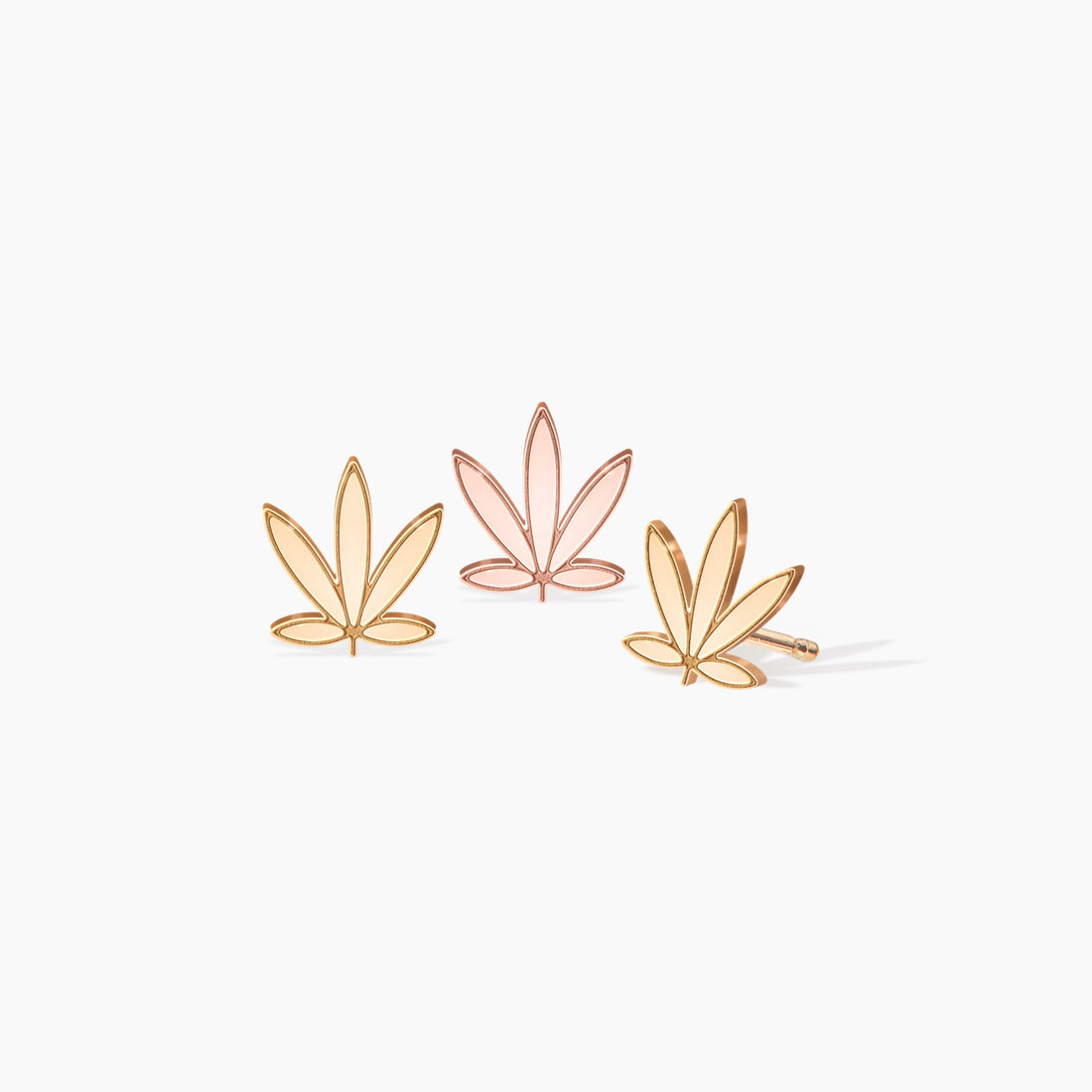 Hemp leaf earrings