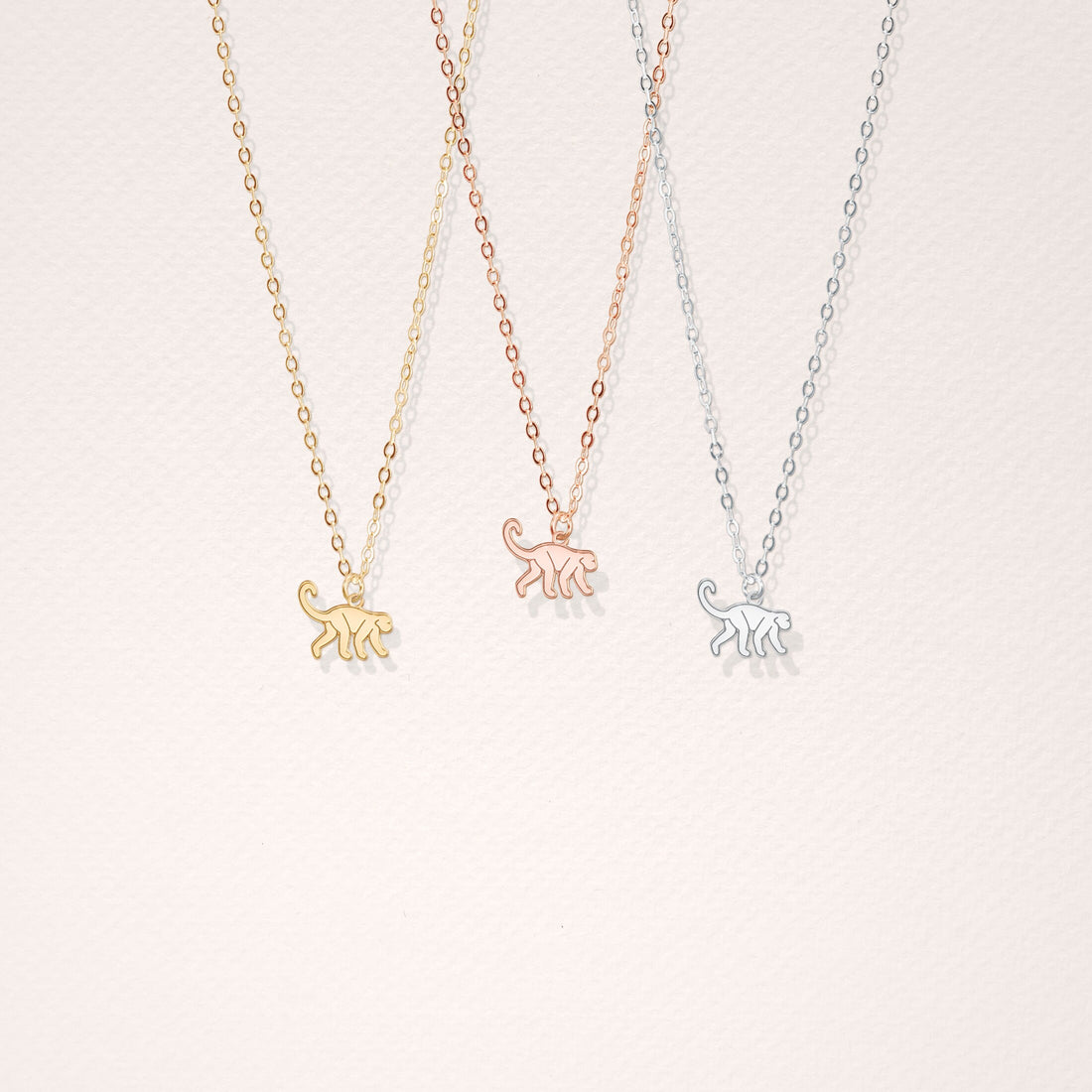 Monkey Charm Pendant Necklace