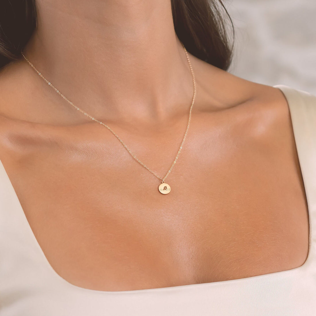 Swimming Disc Necklace