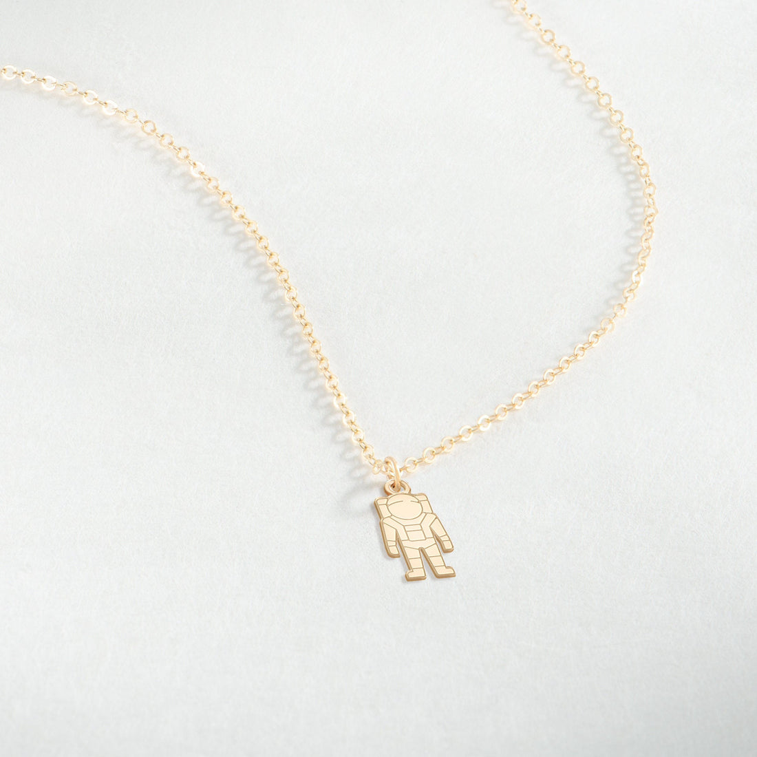 Astronaut Standing Pendant Necklace