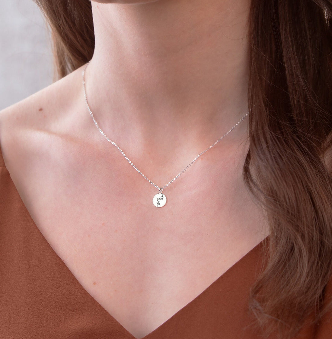 Phoenix Disc Necklace