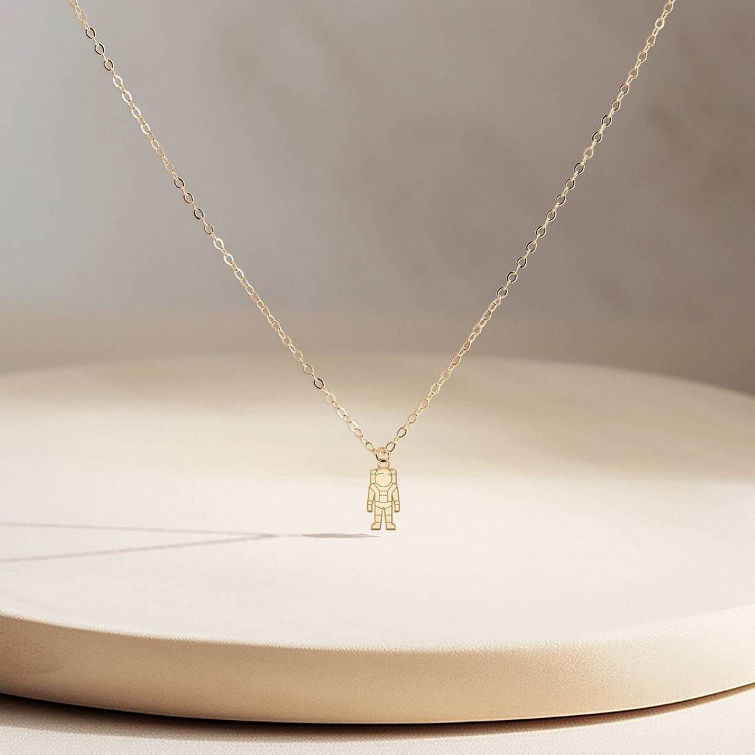 Astronaut Standing Pendant Necklace