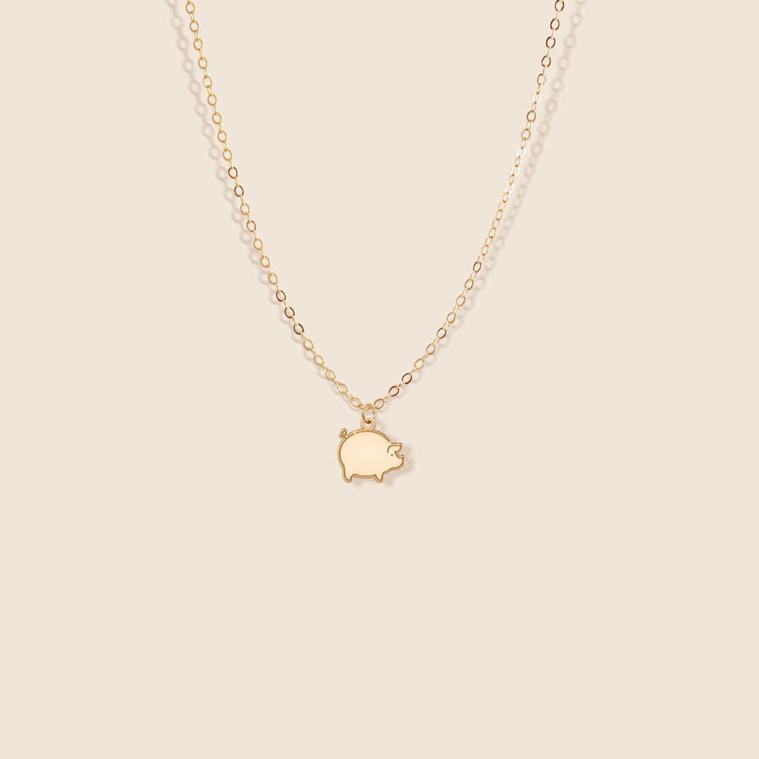 Pig Charm Necklace