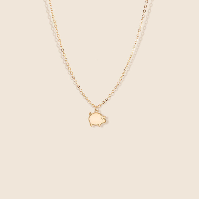 Pig Charm Necklace