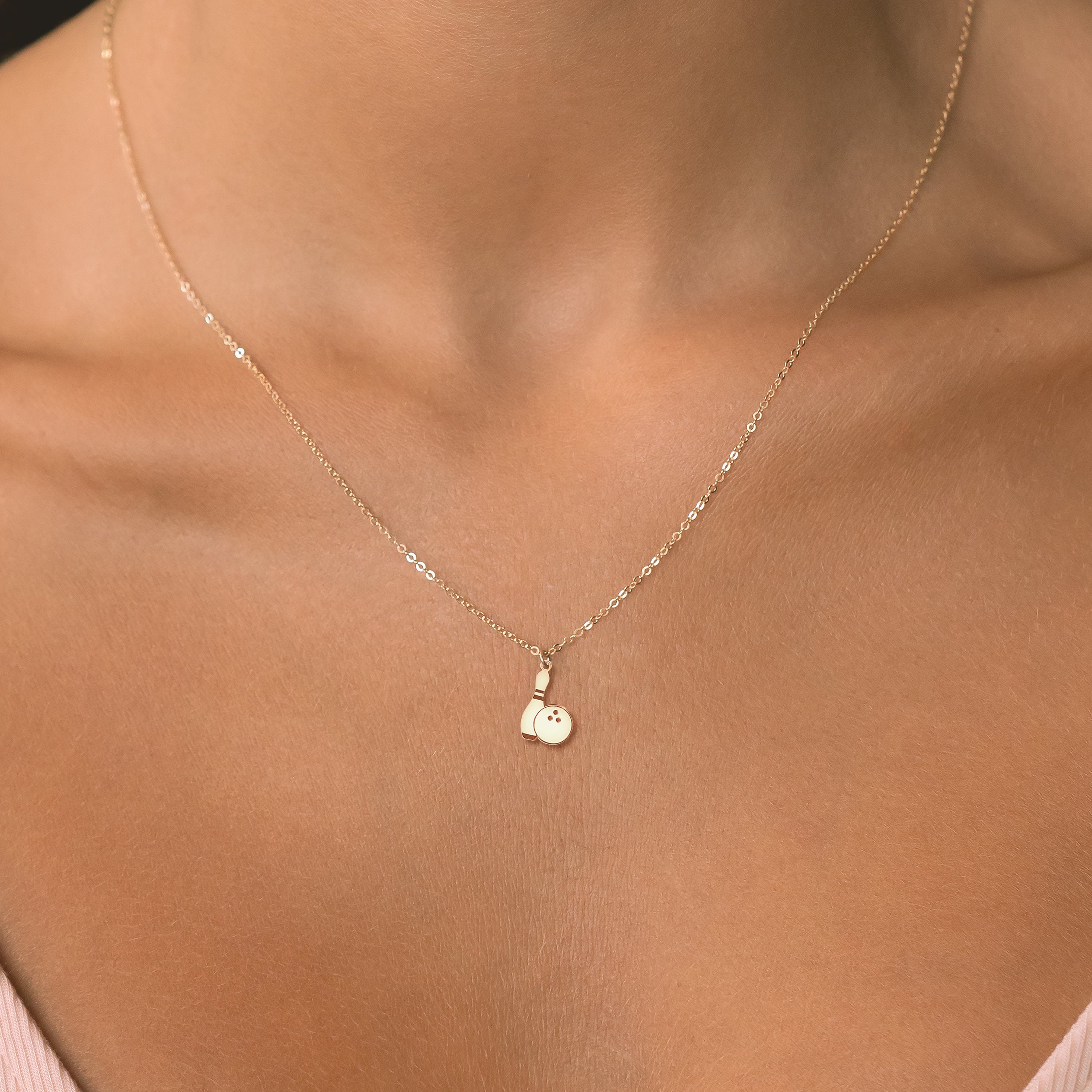 Bowling Pin Ball Necklace