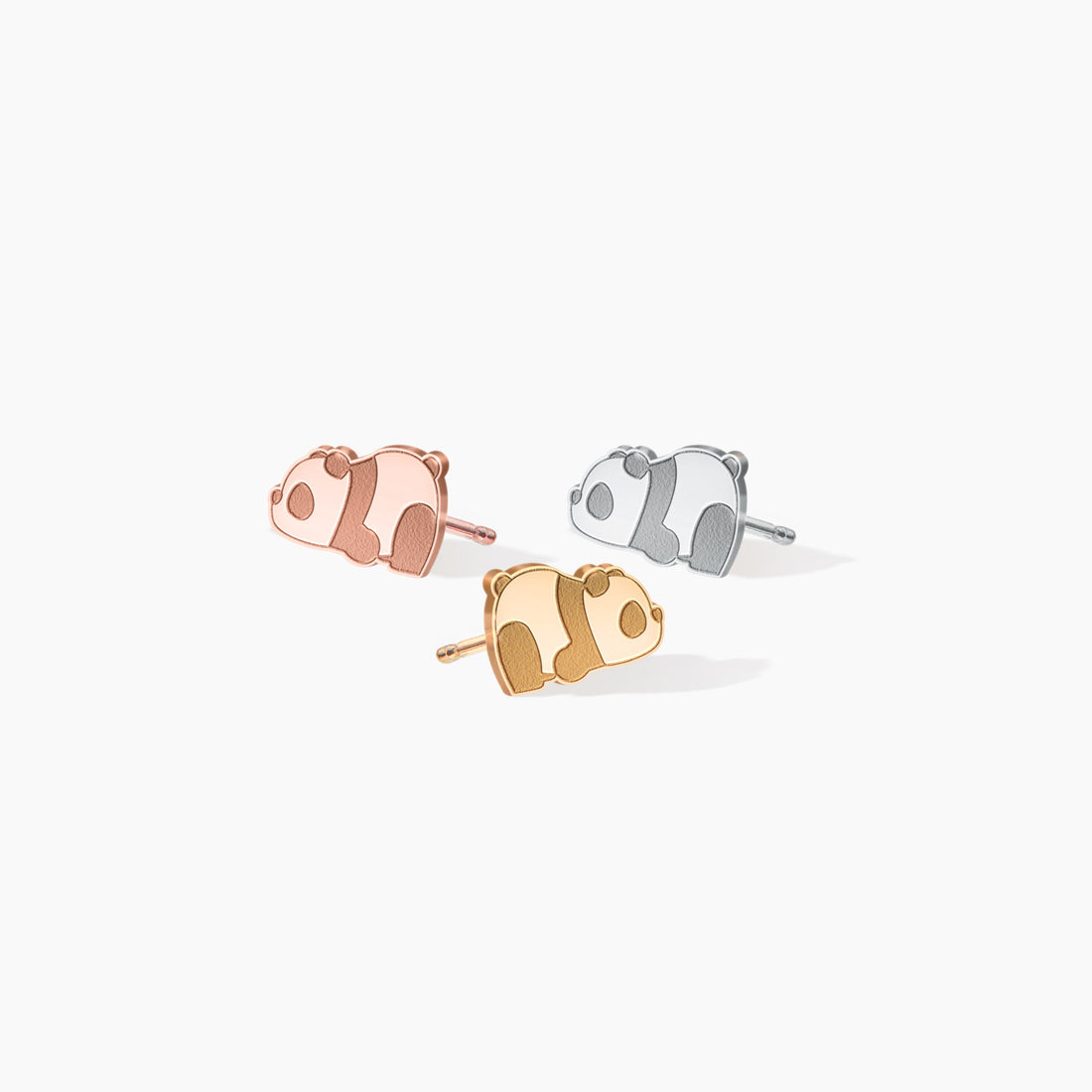 Panda Bear Charm Stud Earrings