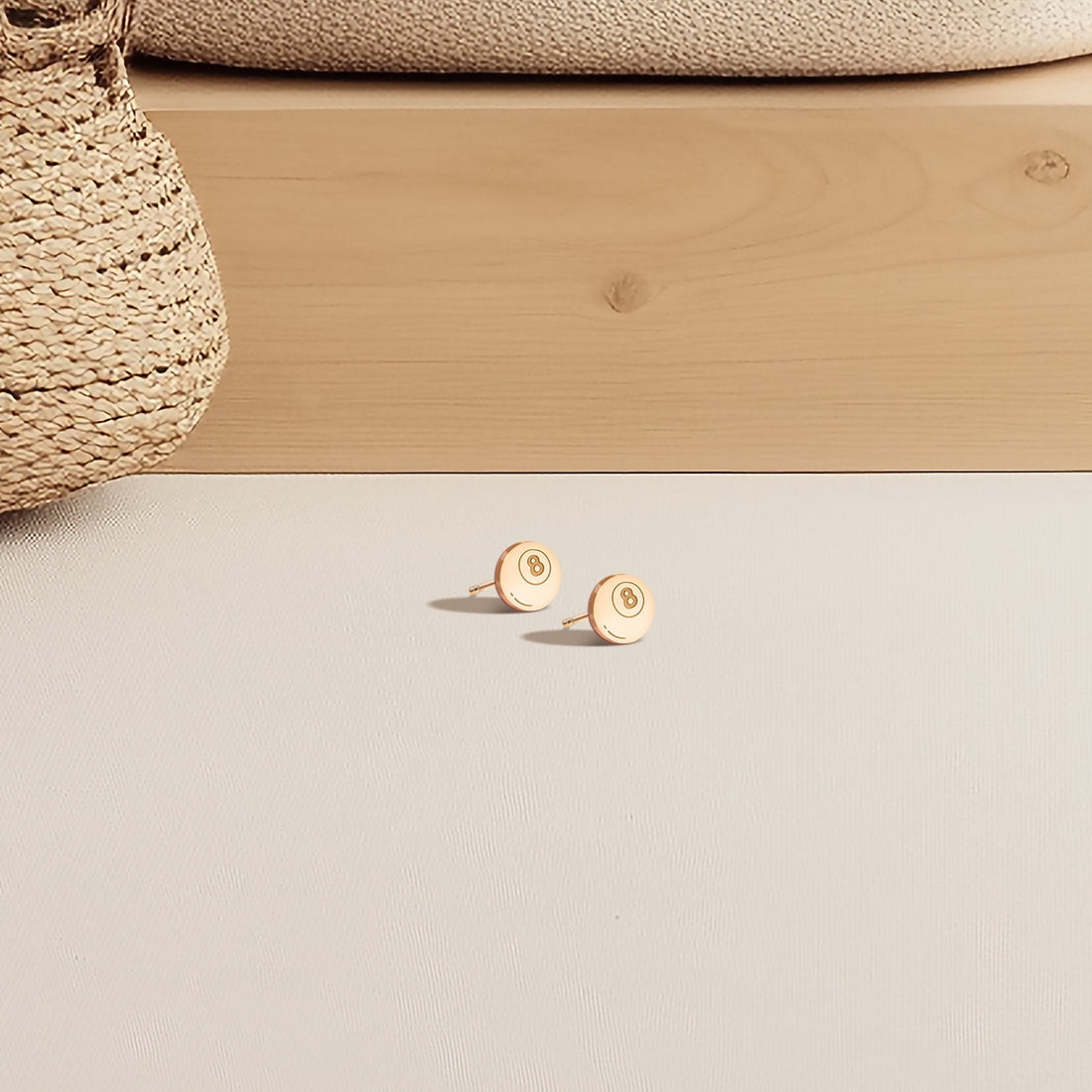 8-Ball Stud Earrings