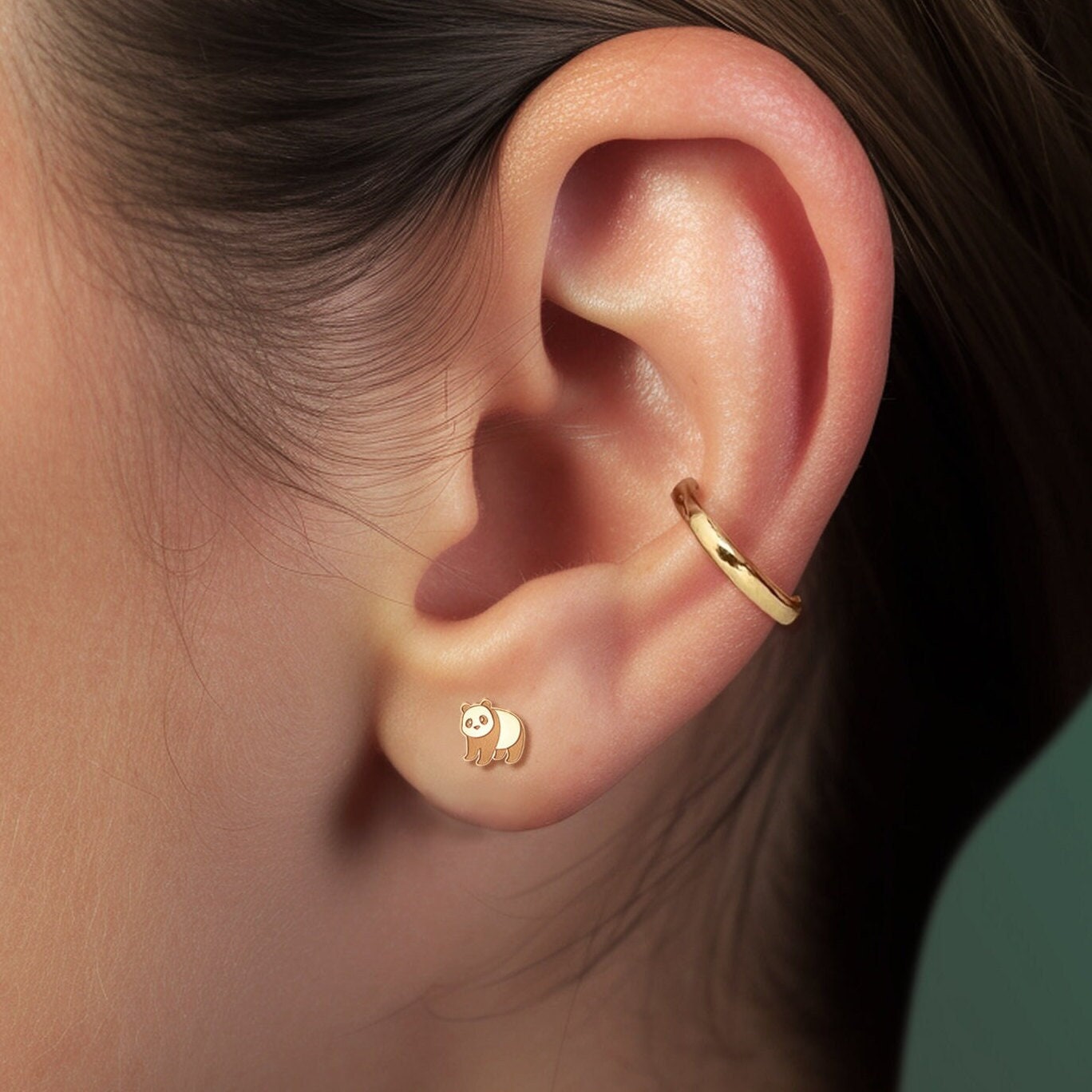 Panda Bear Stud Earrings