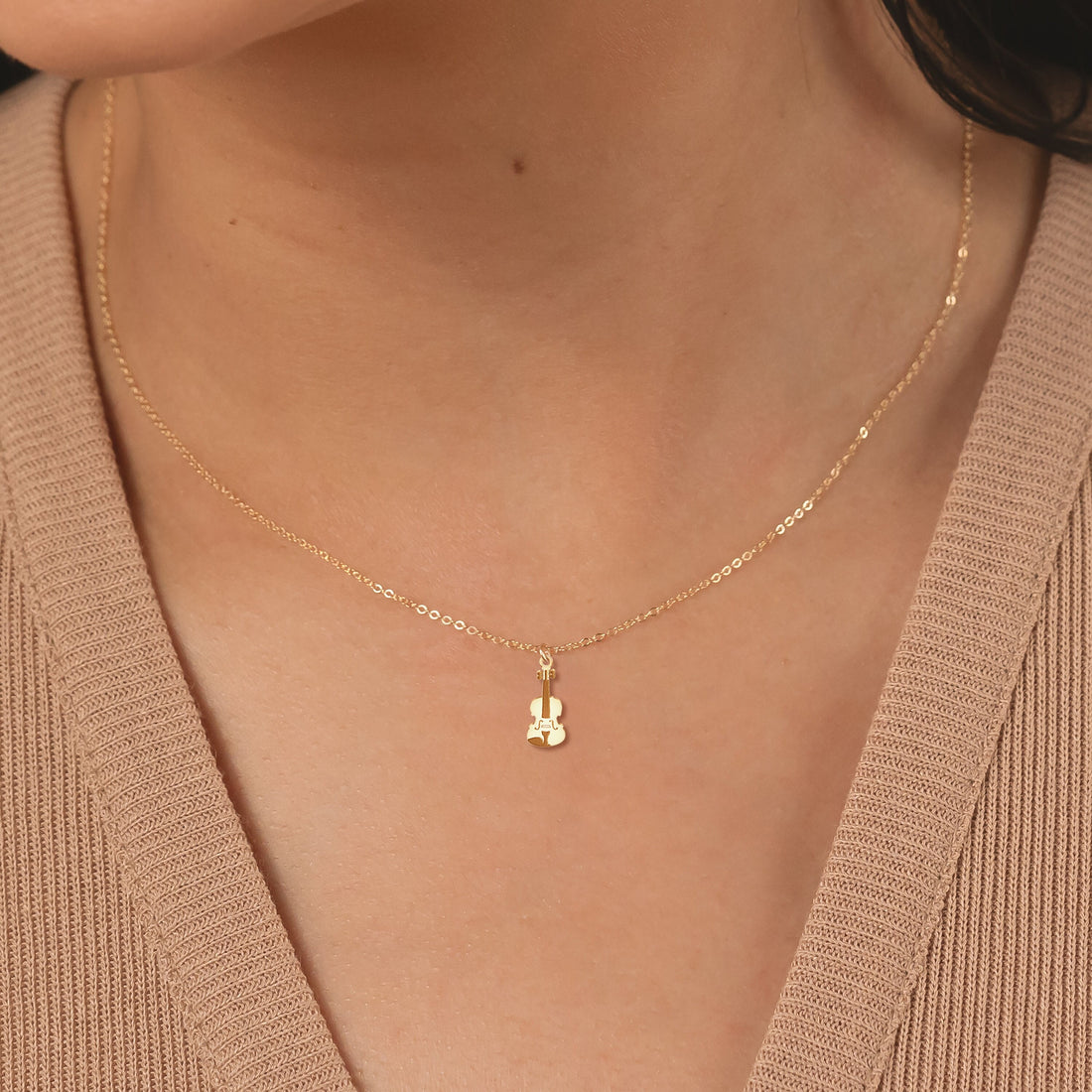 Violin Pendant Necklace