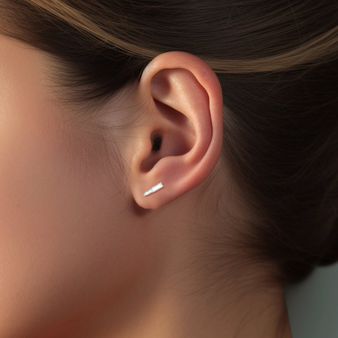 Bullet Stud Earrings