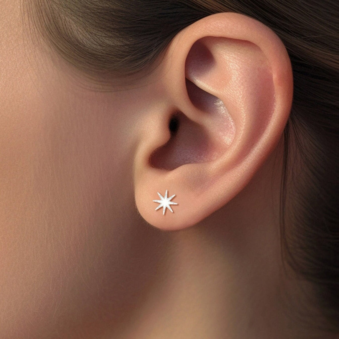 Starburst Charm Stud Earrings
