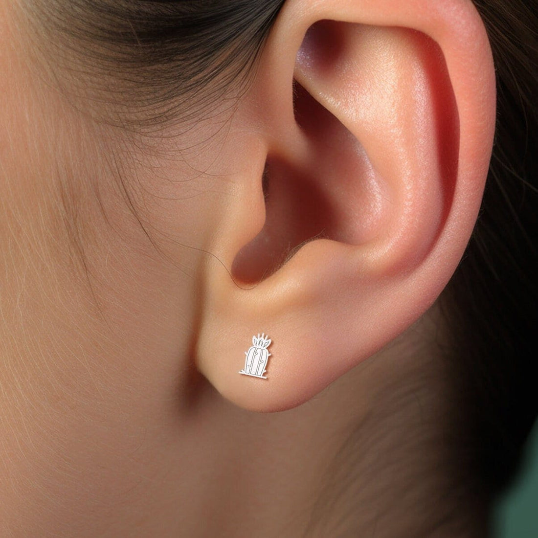 Gold Cactus Earrings
