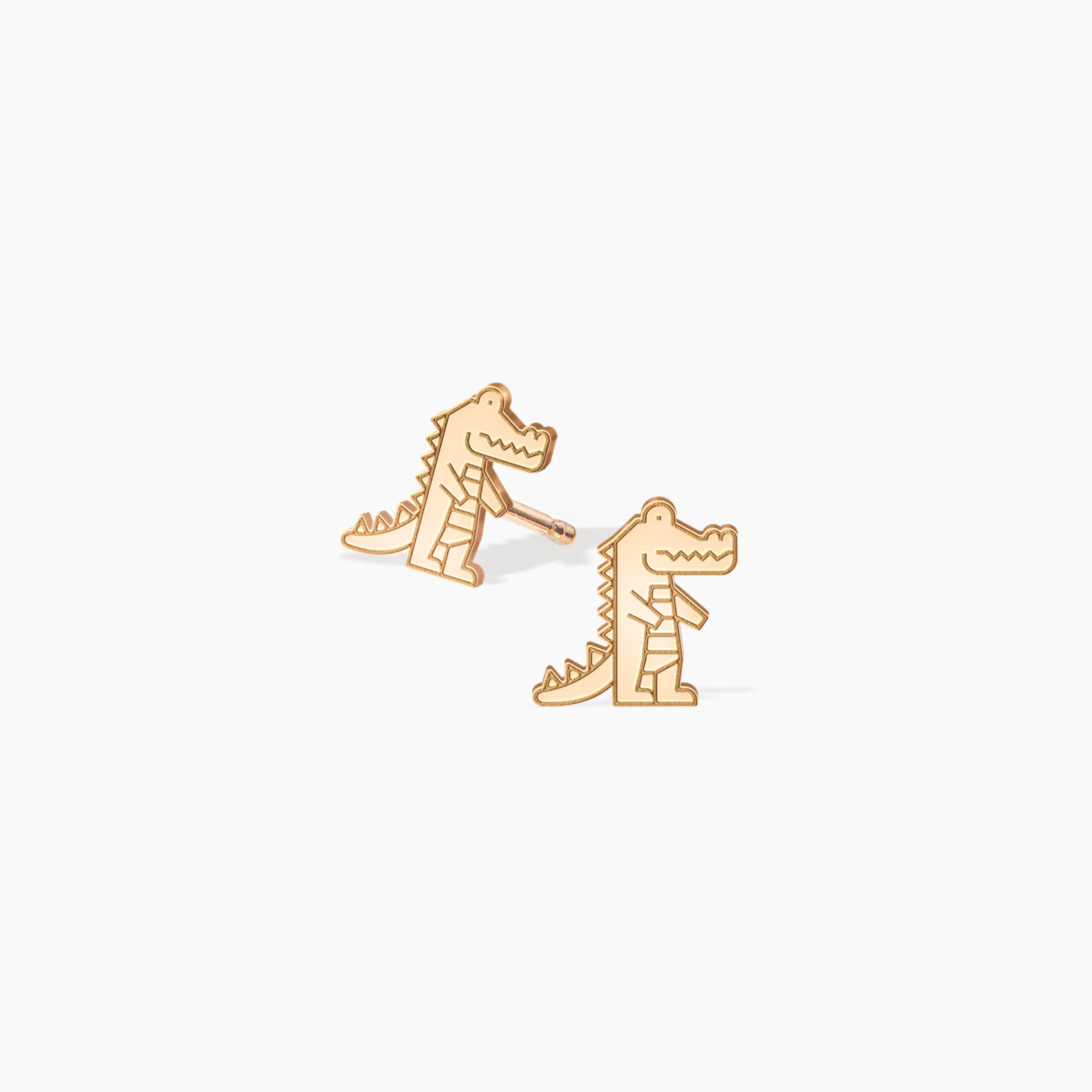 Gator Charm Stud Earrings