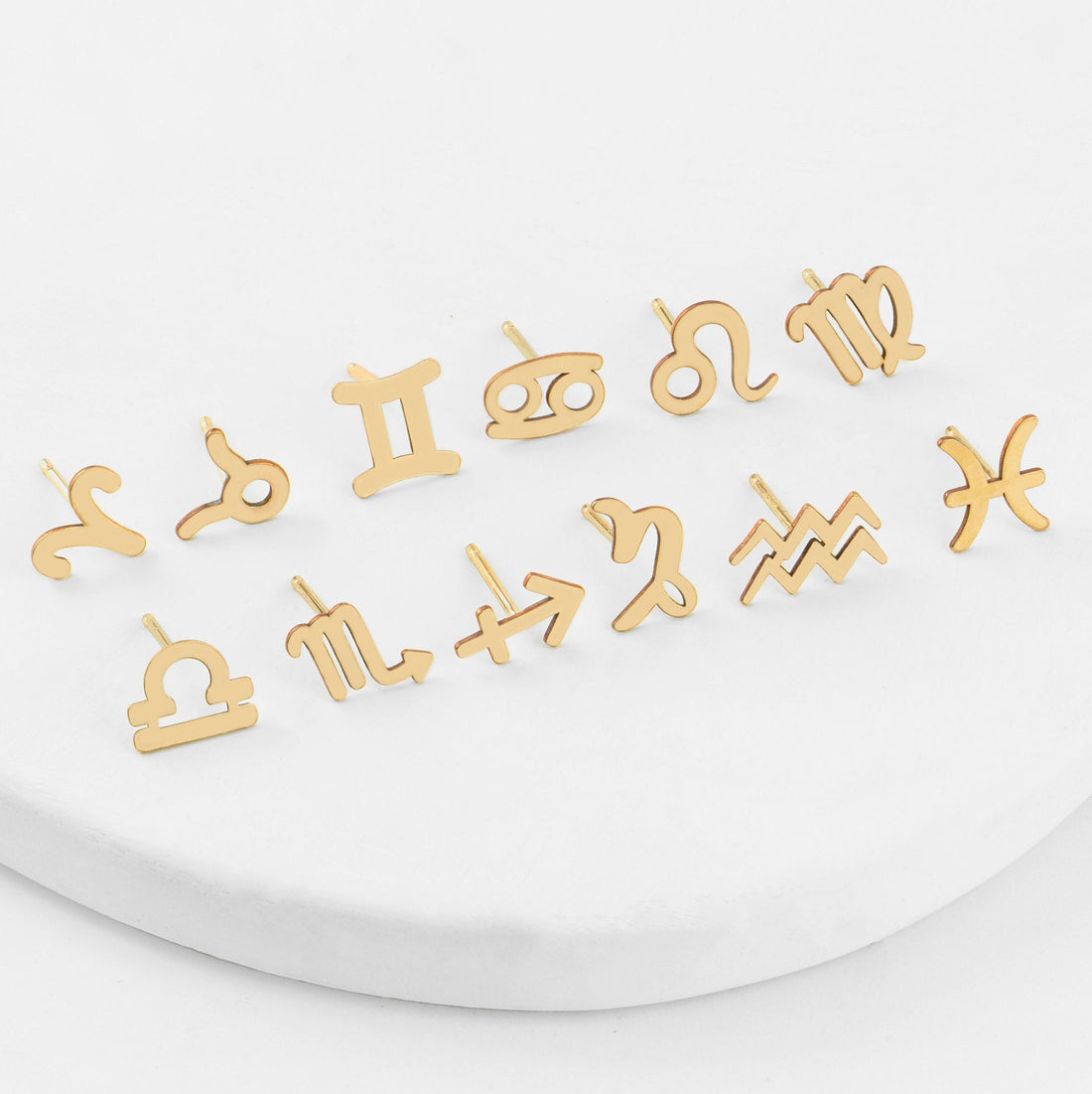 Pisces Zodiac Stud Earrings
