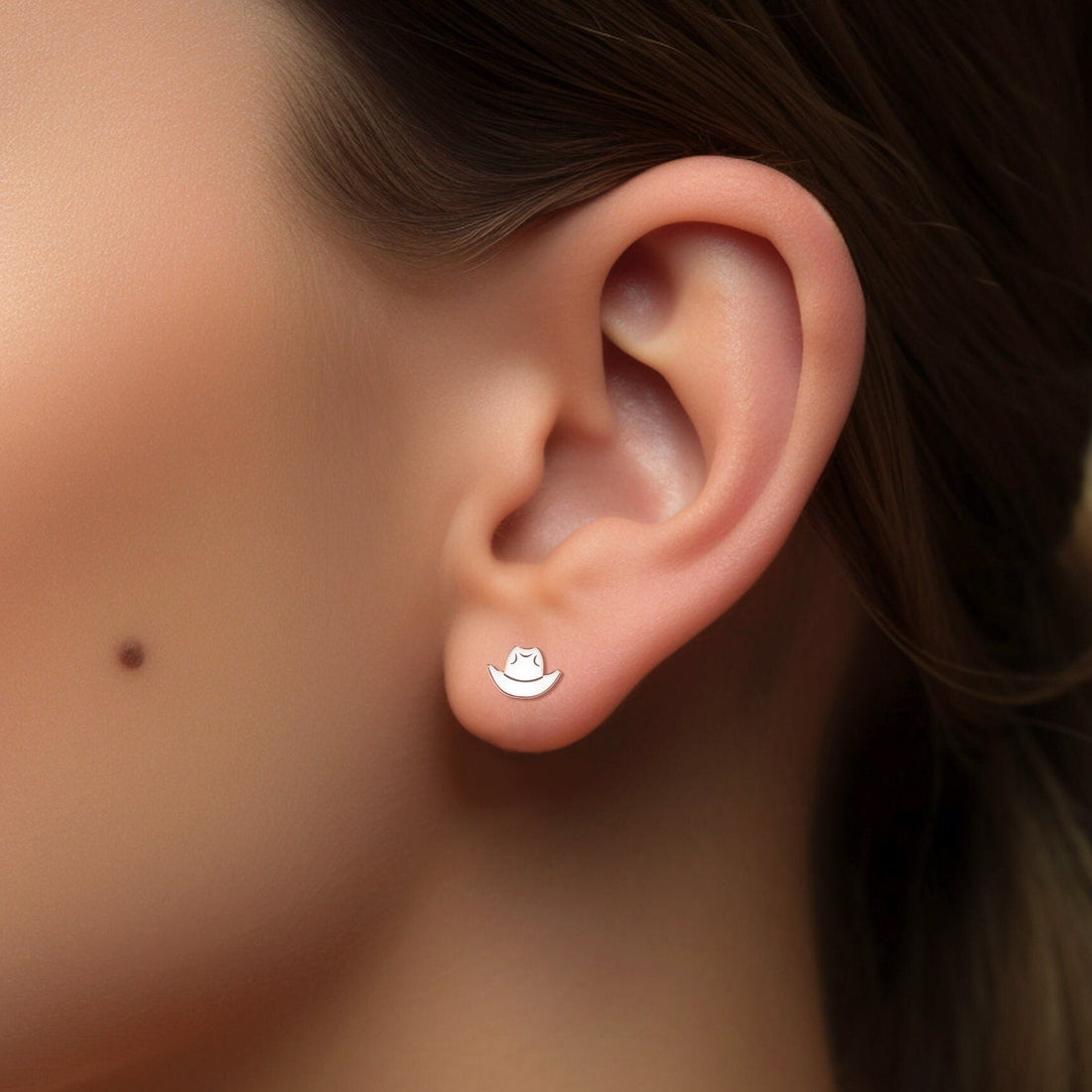 Cowboy Hat Stud Earrings