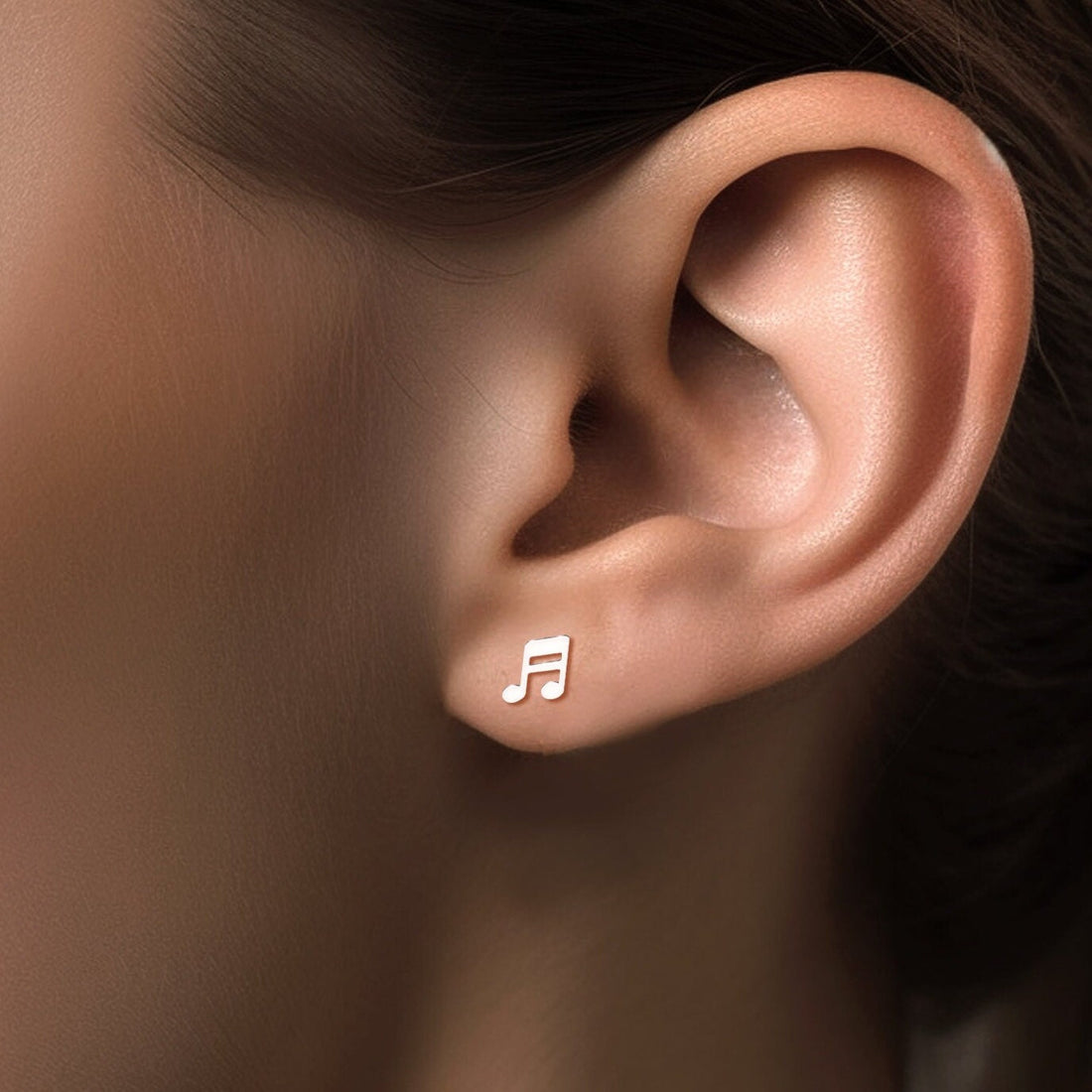 Music Note Stud Earrings