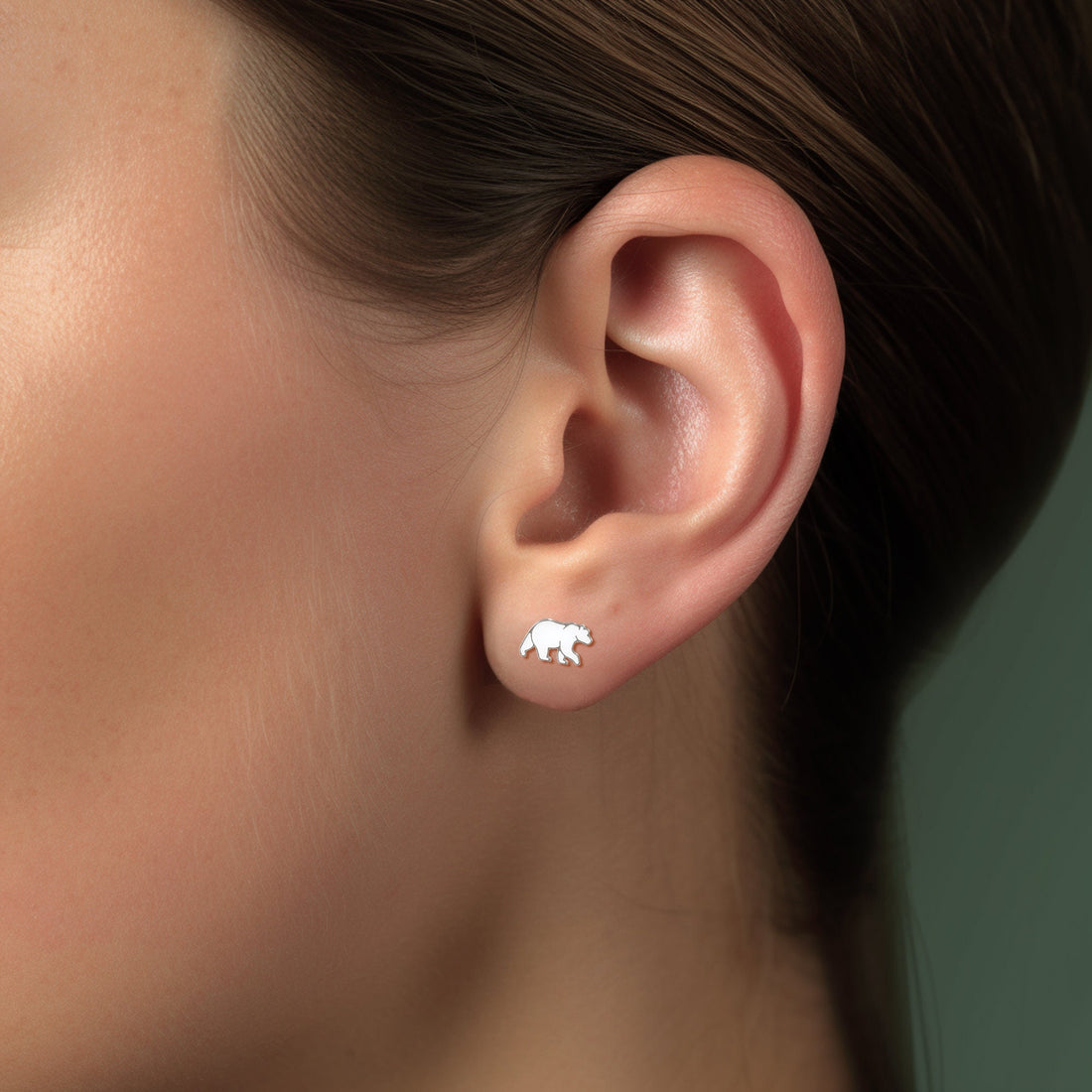 Bear Walking Stud Earrings