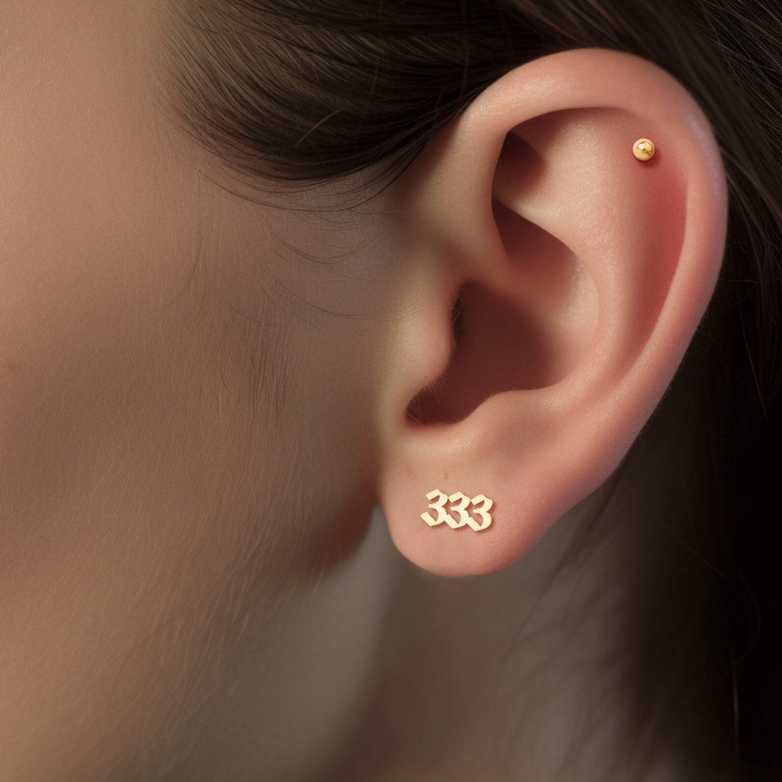 Angel Number Stud Earrings