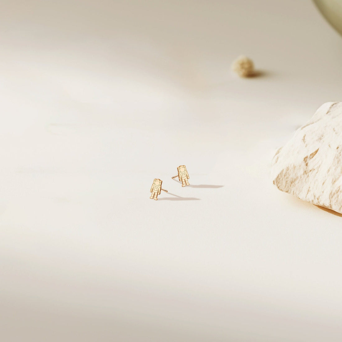 Astronaut Standing Stud Earrings