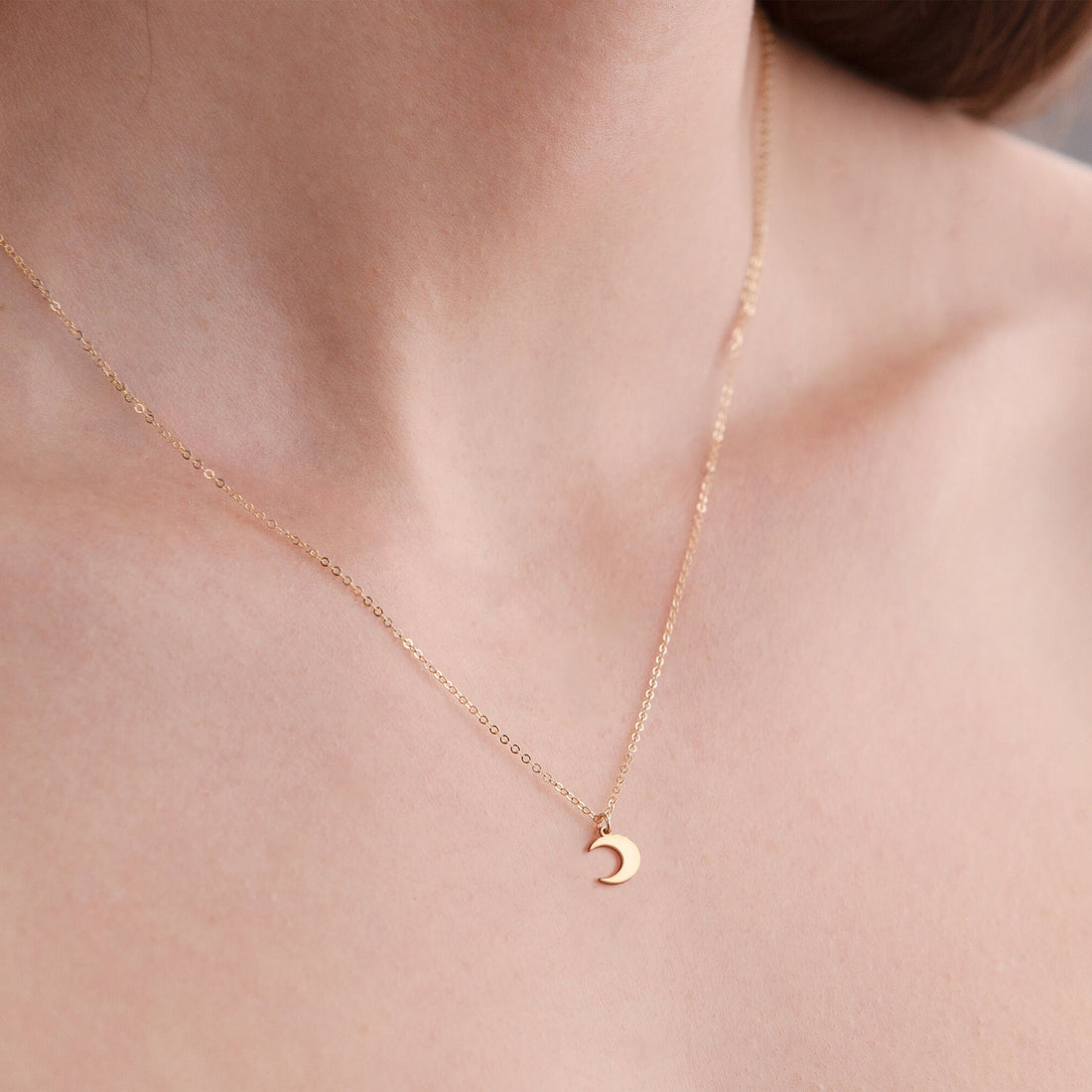 Moon Necklace Dainty
