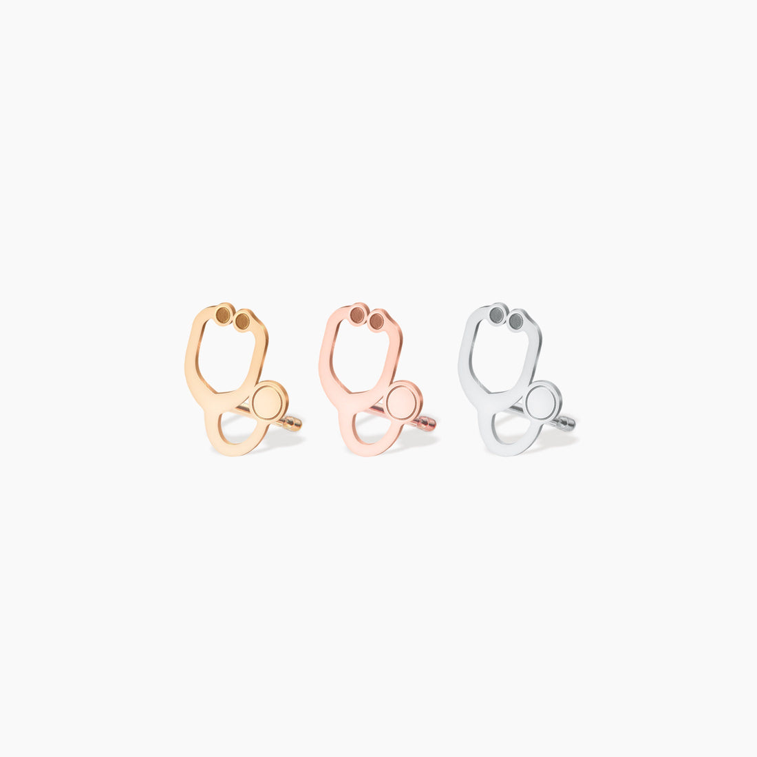 Stethoscope Outline Stud Earrings