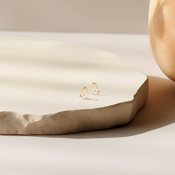 Stethoscope Outline Stud Earrings