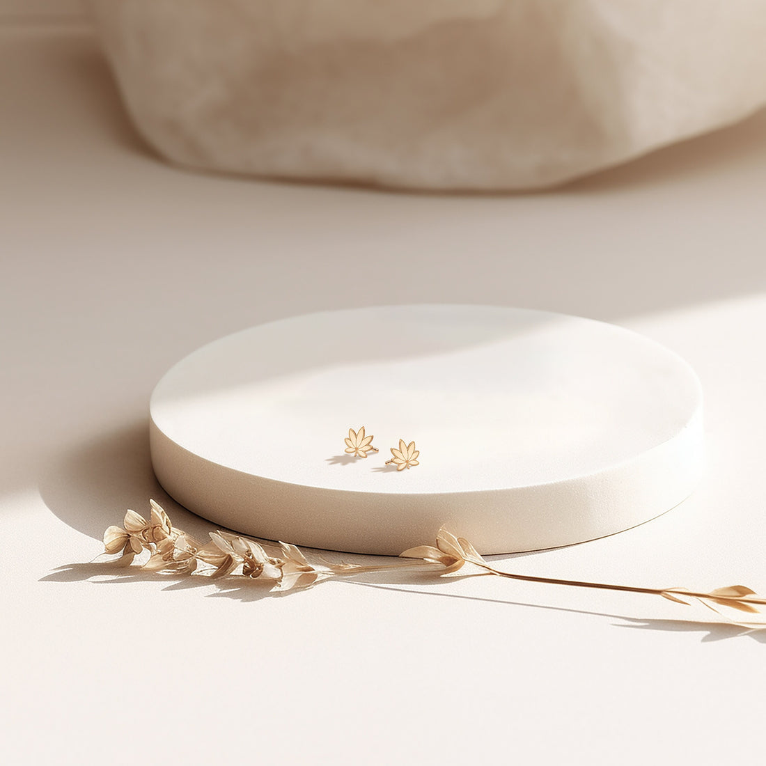 Hemp Leaf Stud Earrings