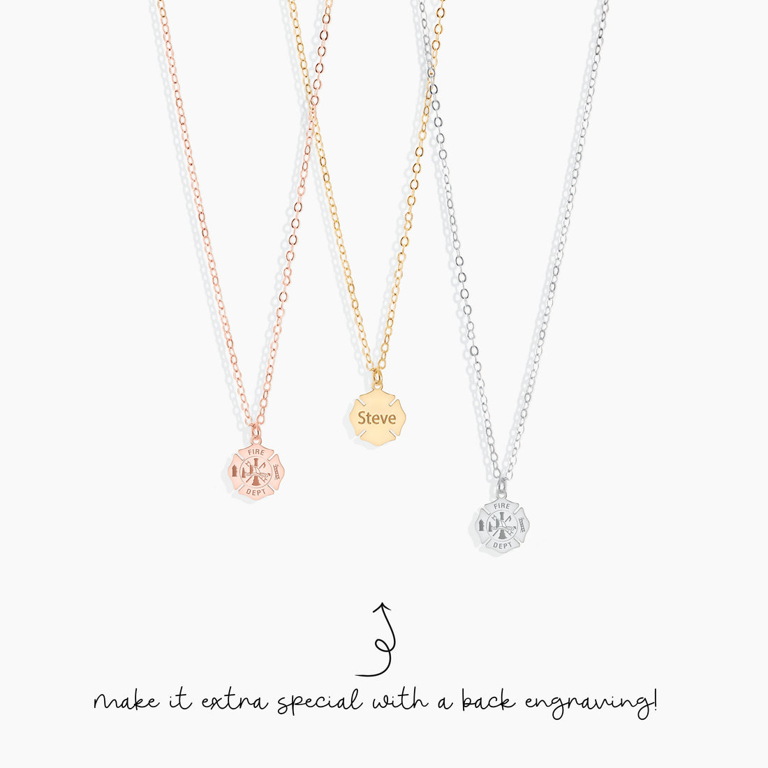Fire Department Badge Necklace