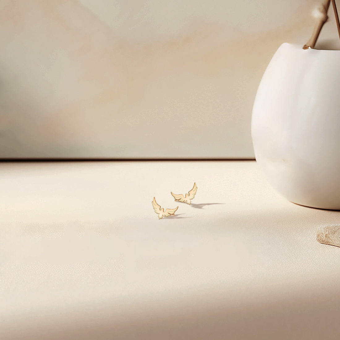 Phoenix Charm Stud Earrings