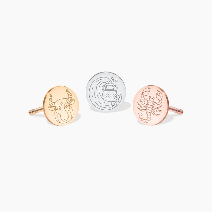 Zodiac Disc Earrings
