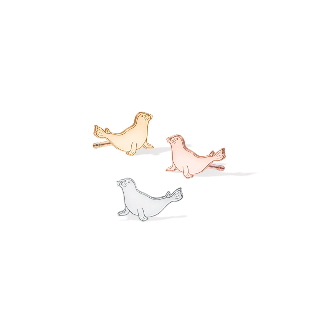 Seal Studs 14k
