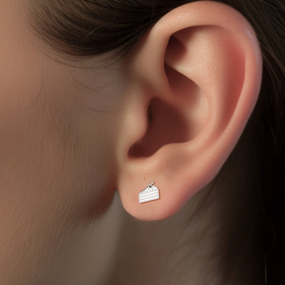 Cake Slice Stud Earrings