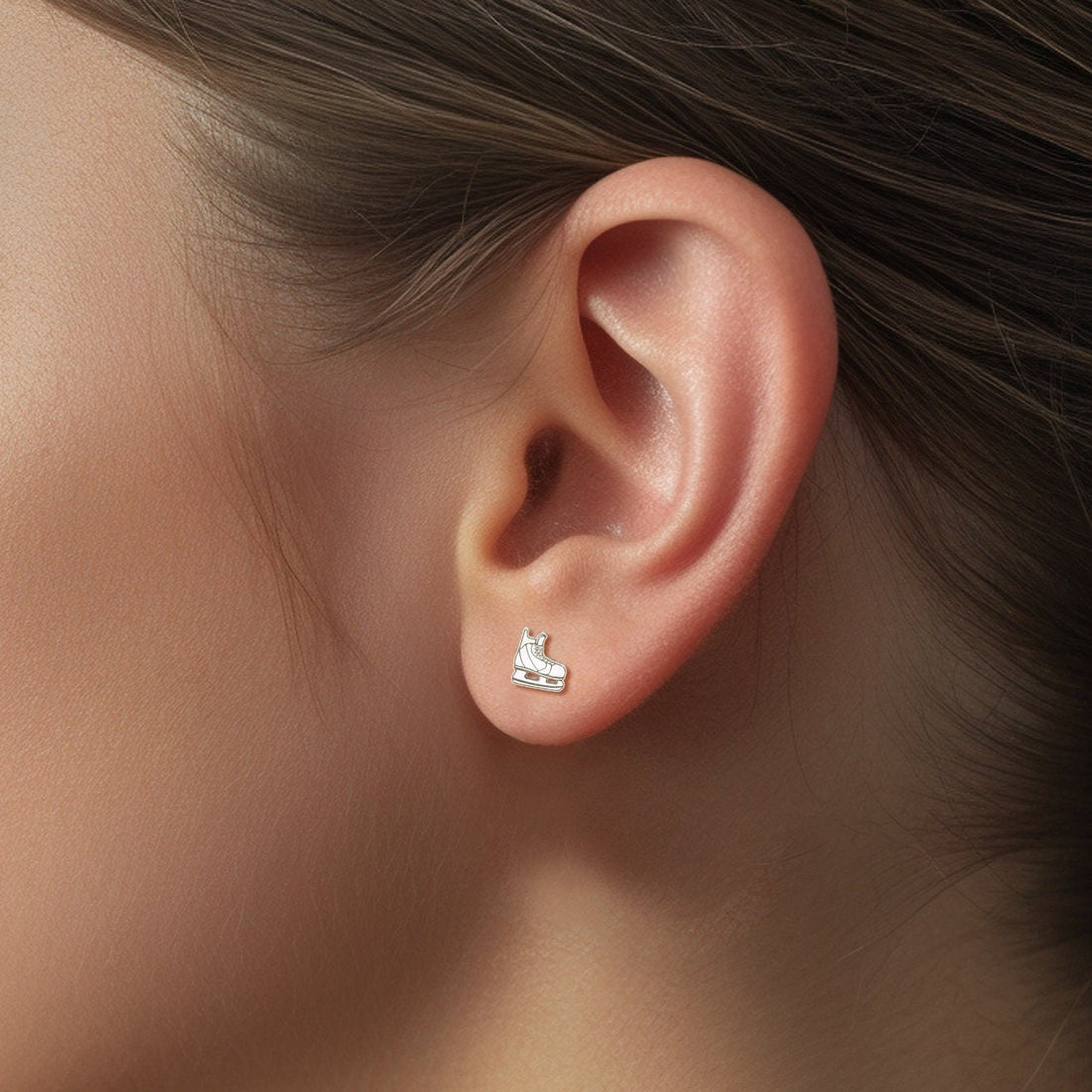 Ice Skate Stud Earrings