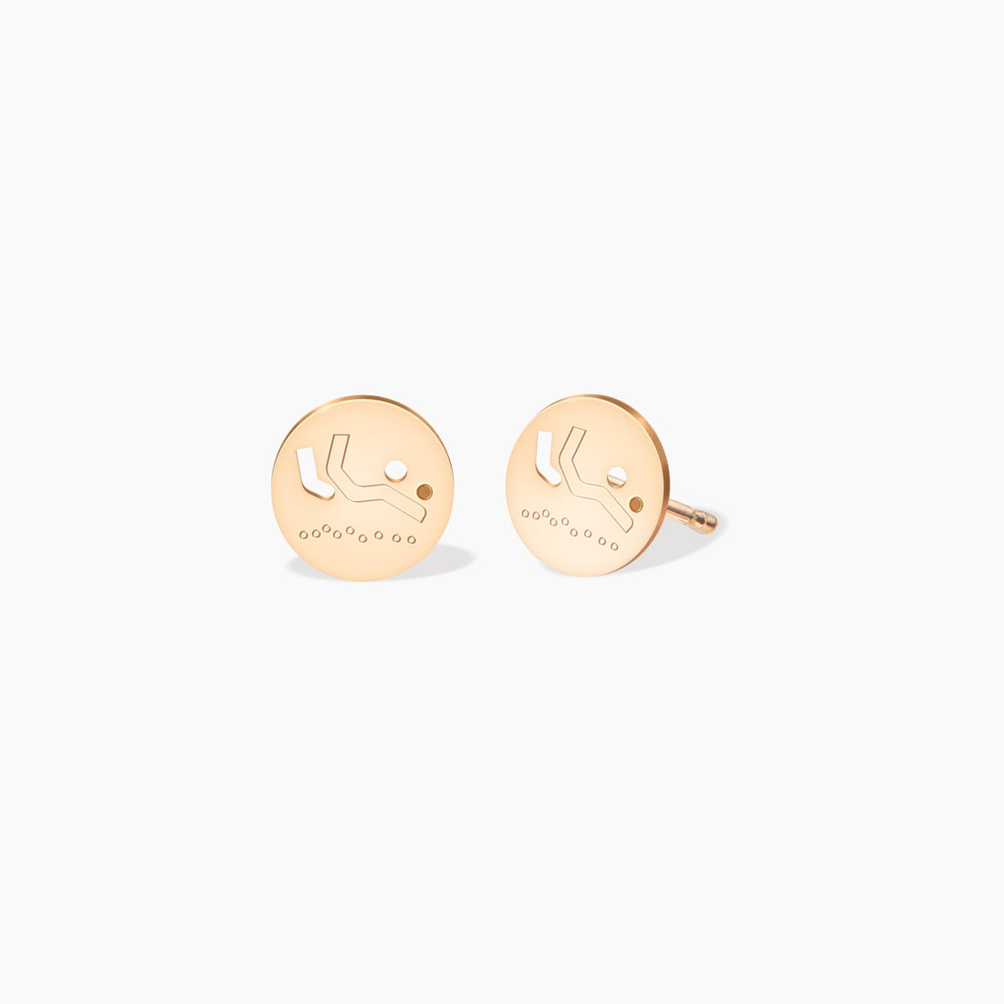Beach Volleyball Disc Stud Earrings