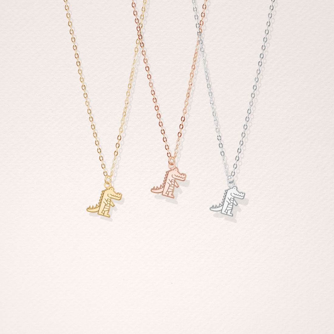 Crocodile Standing Charm Necklace