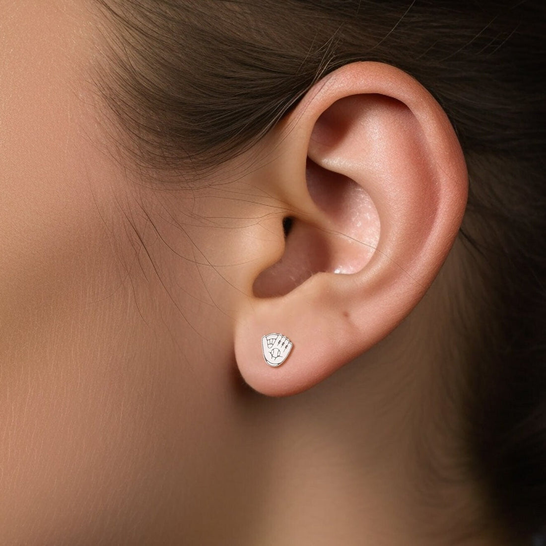 Baseball Glove Stud Earrings