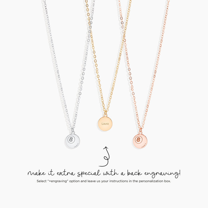 Mini Pool Ball Necklace
