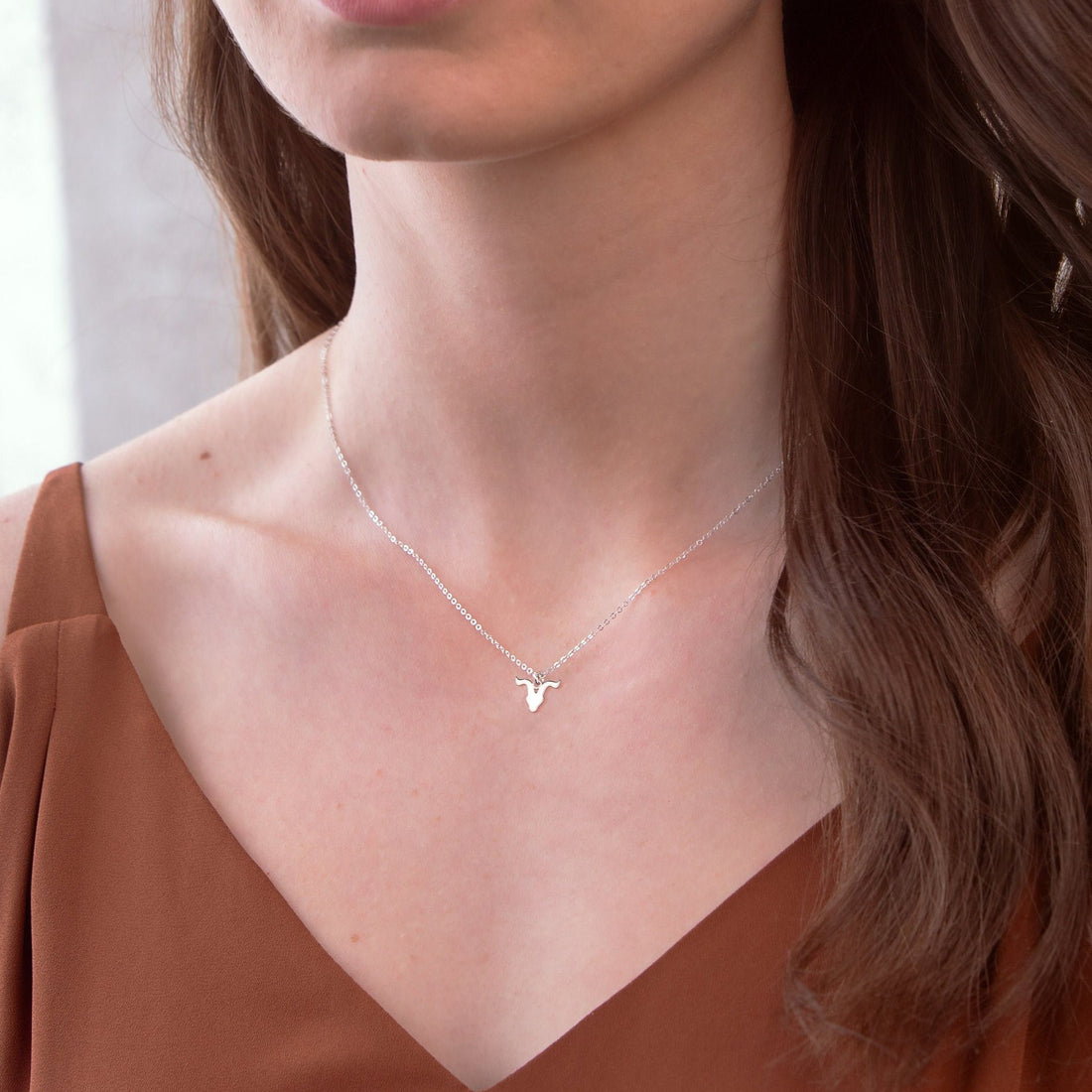 Goat Head Charm Necklace