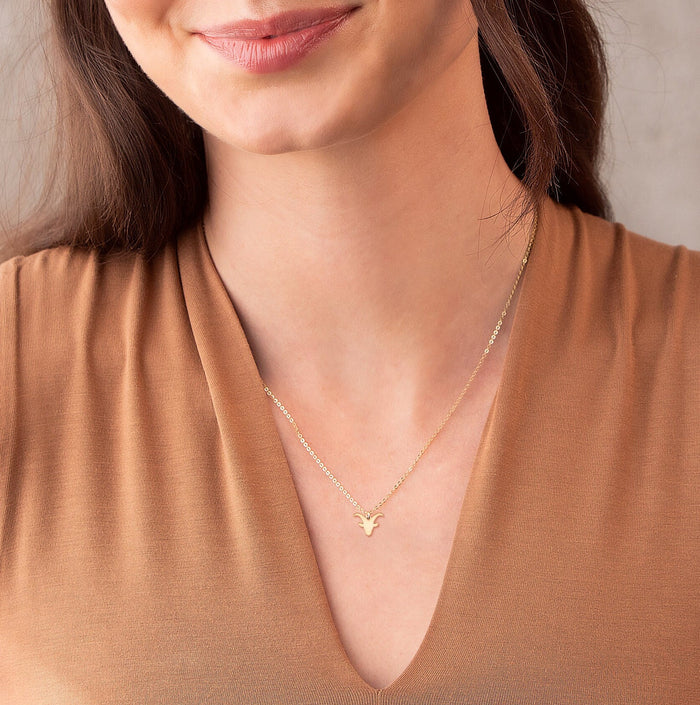 Aries Zodiac Pendant Necklace