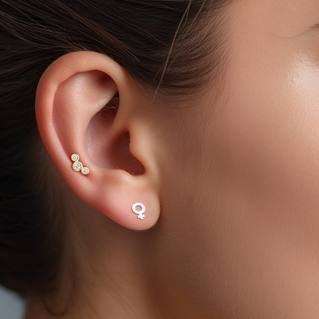 Female Symbol Stud Earrings