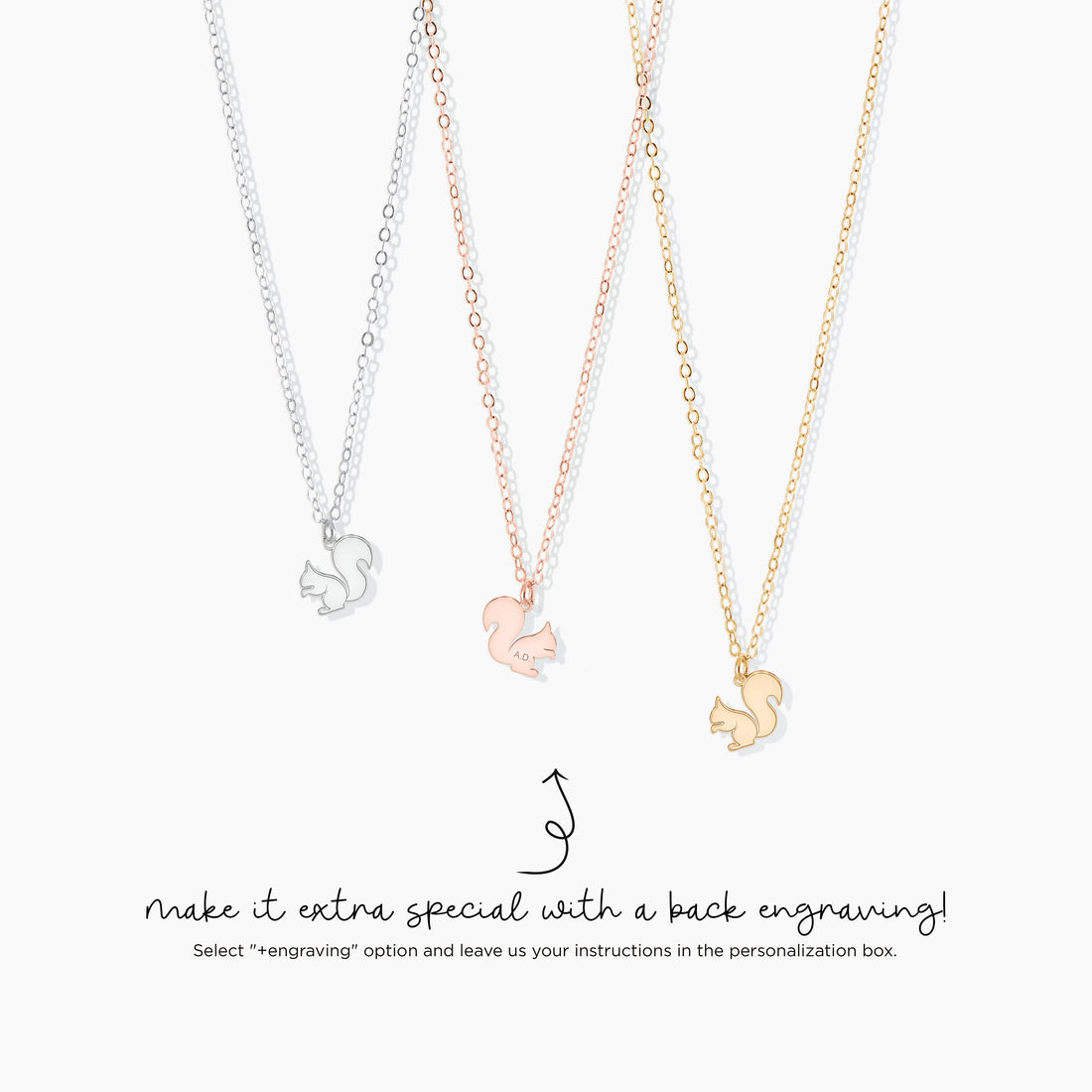 Squirrel Pendant Necklace