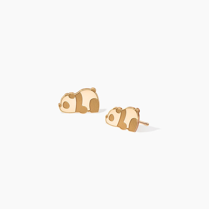 Panda Bear Charm Stud Earrings