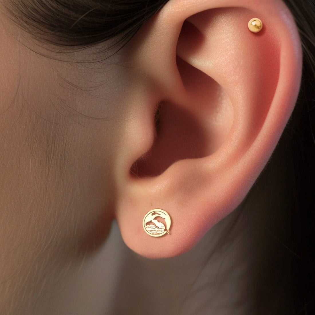 Dolphin Stud Earrings