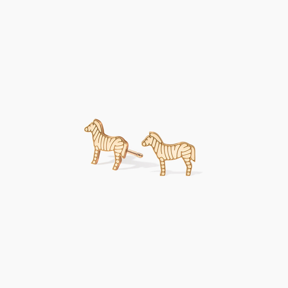 Zebra Studs 14k