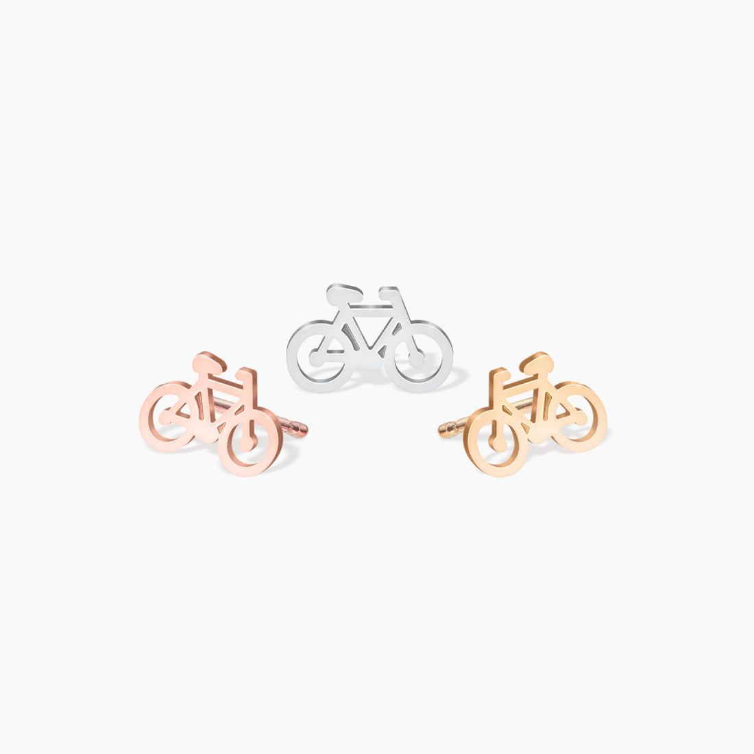 Bicycle Charm Stud Earrings